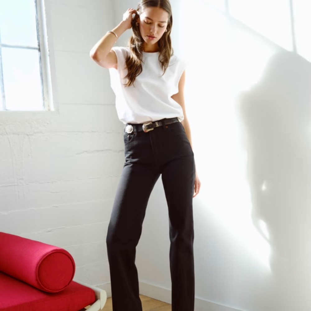 Abercrombie High Rise '90s Relaxed Jeans Extra Long - Black
